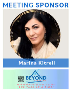 Meeting Sponsor Marina Kitrell owner of Beyond Cleaning PA