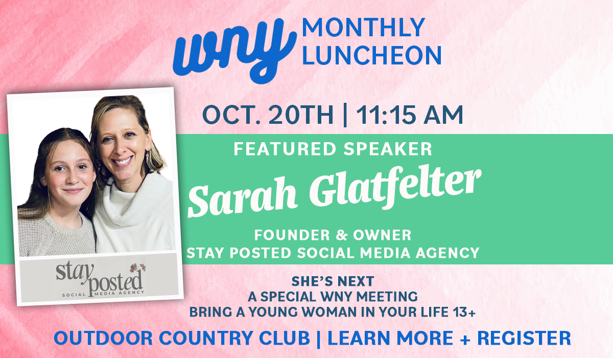 October 2026 Women's Network of York Meeting She's Next featuring Sarah Glatfelter